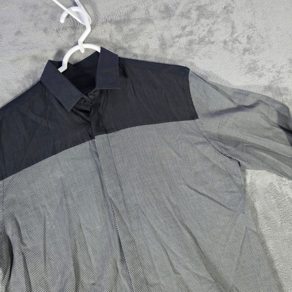 Zara Man‎ Black Tag Slim Fit Button Down Long Sleeve Shirt - Size M